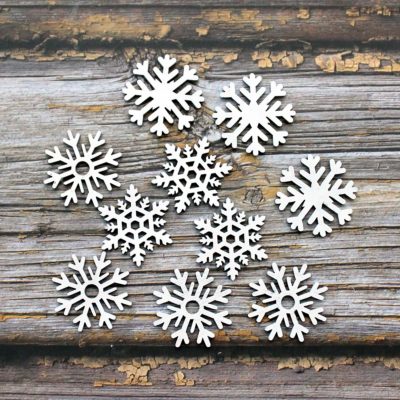 Sada vloček, bílá barva - 10ks