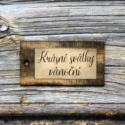 Cedulka "Krásné svátky vánoční"