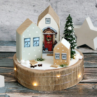 Winter houses with lights #4