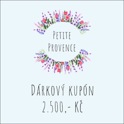 Elektronický dárkový poukaz PetiteProvence.cz na nákup zboží v hodnotě 2500 Kč