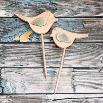 Dřevění ptáčci 2ks