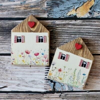 Domečky luční kvítí 2 kusy