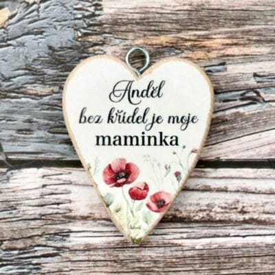 Dřevené srdíčko pro maminku