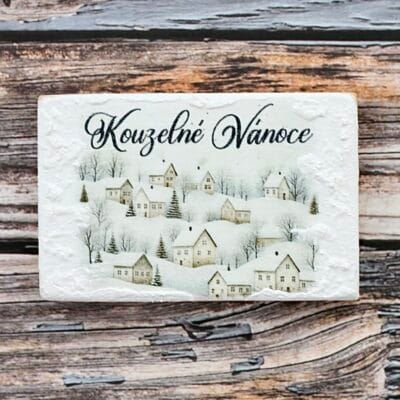Dřevěná cedulka "kouzelné Vánoce "