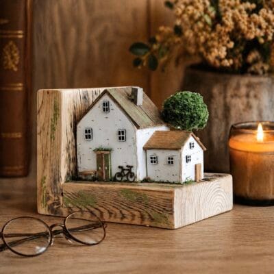 Zarážka na knihy - domečky