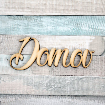 Nápis Domov - přírodní