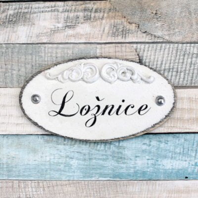 Ovál "Ložnice" - barva bílá