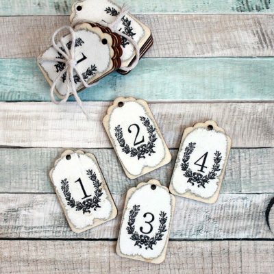 Adventní štítky - sada 4ks, motiv #1