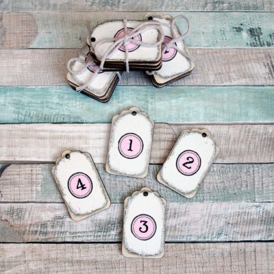 Adventní štítky - sada 4ks, motiv #2